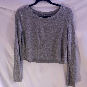 Cropped gray sweater